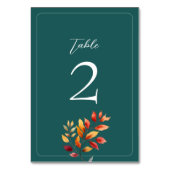Rustic Fall Trouwtafel Nummer Kaart (Voorkant)