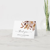 Rustic Fall verlaat bruiloft Bedankkaart (Voorkant)