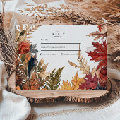 Rustic Fall verlaat bruiloft RSVP Kaartje