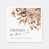 Rustic Fall verlaat bruiloft Servet (Voorkant)