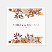 Rustic Fall verlaat bruiloft Servet (Voorkant)