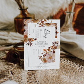 Rustic Fall verlaat bruiloft Uitnodigingen Wikkel