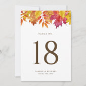 Rustic Fall verlaat Garland Trouwtafelnummers (Voorkant)