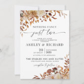 Rustic Fall verlaat huwelijksuitnodiging Kaart (Voorkant)