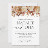Rustic Fall verlaat huwelijksuitnodiging Kaart (Voorkant)