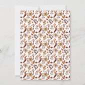 Rustic Fall verlaat huwelijksuitnodiging Kaart (Achterkant)