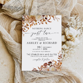 Rustic Fall verlaat huwelijksuitnodiging Kaart