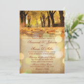 Rustic Fall verlaat uitnodigingen voor herfstbruil (Staand voorkant)