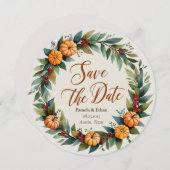 Rustic Fall Wedding Aankondiging Save the Date (Voorkant / Achterkant)
