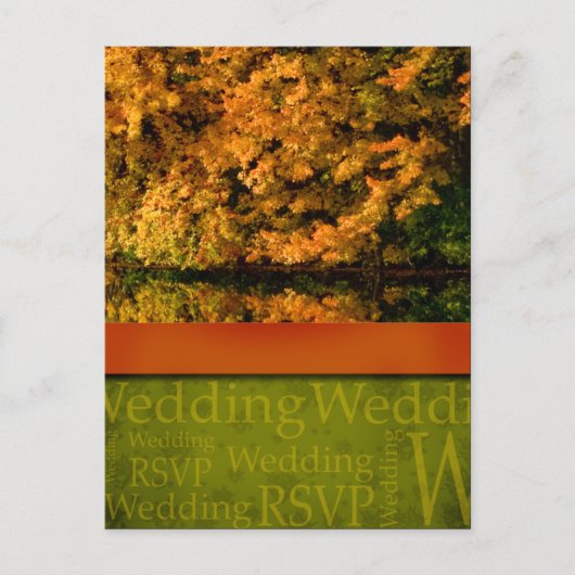 Rustic Fall Wedding Briefkaart (Voorkant)