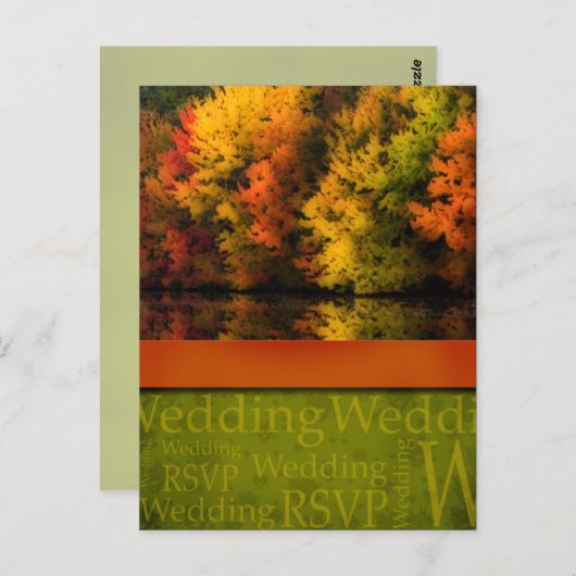 Rustic Fall Wedding Briefkaart (Voorkant / Achterkant)