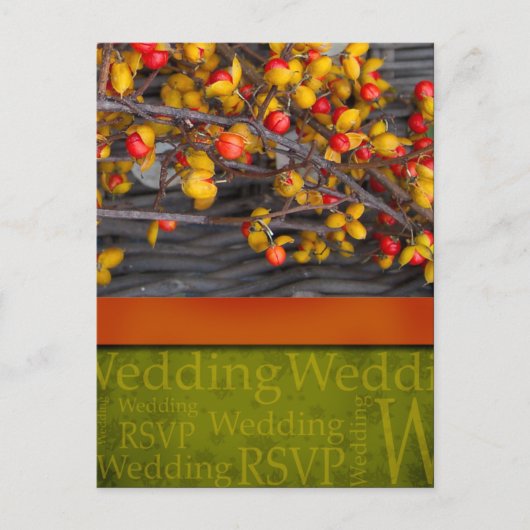 Rustic Fall Wedding Briefkaart (Voorkant)