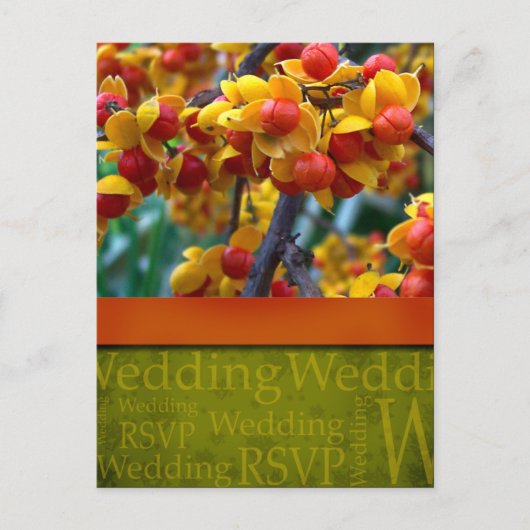 Rustic Fall Wedding Briefkaart (Voorkant)