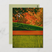 Rustic Fall Wedding Briefkaart (Voorkant / Achterkant)