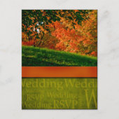 Rustic Fall Wedding Briefkaart (Voorkant)