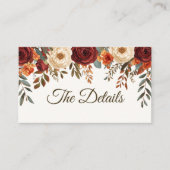 Rustic Fall Wedding Enclosure Kaart | Aangepaste Q (Voorkant)