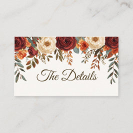 Rustic Fall Wedding Enclosure Kaart | Aangepaste Q