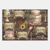 Rustic Fall Wedding Inpakpapier Vel (Voorkant)