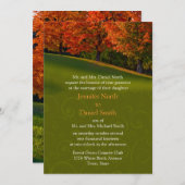 Rustic Fall Wedding Invitation Colors Kaart (Voorkant / Achterkant)