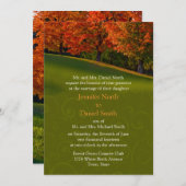 Rustic Fall Wedding Invitations Kaart (Voorkant / Achterkant)