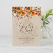 Rustic Fall Wedding Invitations Kaart (Staand voorkant)