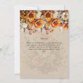 Rustic Fall Wedding Invitations Kaart (Achterkant)