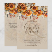 Rustic Fall Wedding Invitations Kaart (Voorkant / Achterkant)