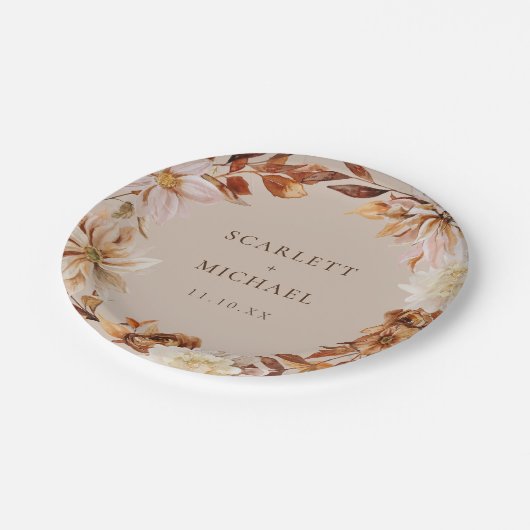 Rustic Fall Wedding Papieren Bordje (Gekanteld)