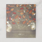 Rustic Fall Wedding Plaatskaartje (Buitenkant ongevouwen)