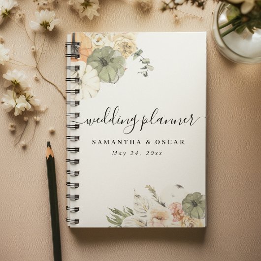 Rustic Fall Wedding Planner | Waterverf pompoenen