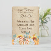 Rustic Fall Wedding Save the Date (Staand voorkant)