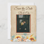 Rustic Fall Wedding Save the Date (Achterkant)