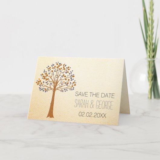 Rustic Fall Wedding Save the Date Invitation (Voorkant)