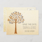Rustic Fall Wedding Save the Date Uitnodiging Briefkaart (Voorkant / Achterkant)