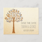 Rustic Fall Wedding Save the Date Uitnodiging Briefkaart (Voorkant)