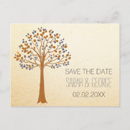 Rustic Fall Wedding Save the Date Uitnodiging Briefkaart