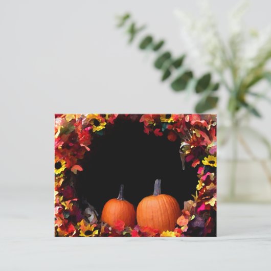 Rustic Fall Wedding Save the Date Wedüm Aankondigingskaart (Staand voorkant)