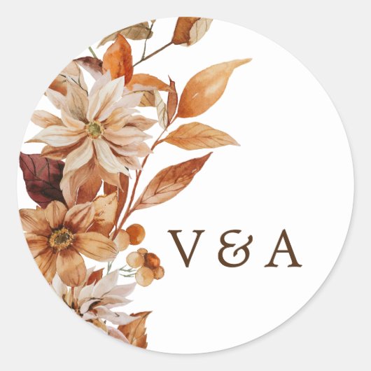 Rustic Fall Wedding Sticker (Voorkant)
