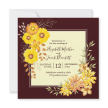 Rustic Fall Wedding Yellow Wilde Rozen, Bourgogne