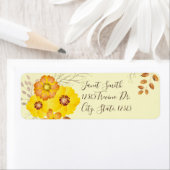 Rustic Fall Wedding Yellow Wilde Rozen Etiket (Insitu)