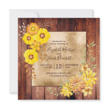 Rustic Fall Wedding Yellow Wilde Rozen