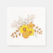Rustic Fall Wedding Yellow Wilde Rozen Servet (Voorkant)