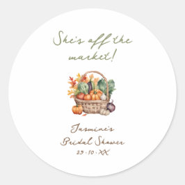 Rustic Fall Ze is van de markt Bruidsdouche Ronde Sticker