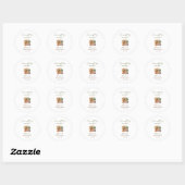 Rustic Fall Ze is van de markt Bruidsontbijt Ronde Sticker (Vel)