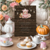 Rustic Falling In Love Pumpkin Beer Baby shower Kaart