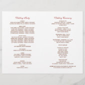 Rustic Falling Leaves Fall Wedding Programs (Achterkant)