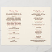 Rustic Falling Leaves Fall Wedding Programs (Achterkant)