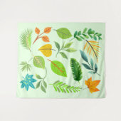 Rustic Falling Leaves - FarmHouse Botanische Tuin Wandkleed (Voorkant (horizontaal))