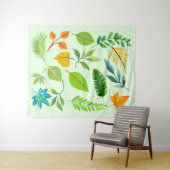 Rustic Falling Leaves - FarmHouse Botanische Tuin Wandkleed (In Situ (horizontaal))