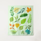 Rustic Falling Leaves - FarmHouse Botanische Tuin Wandkleed (Voorkant)